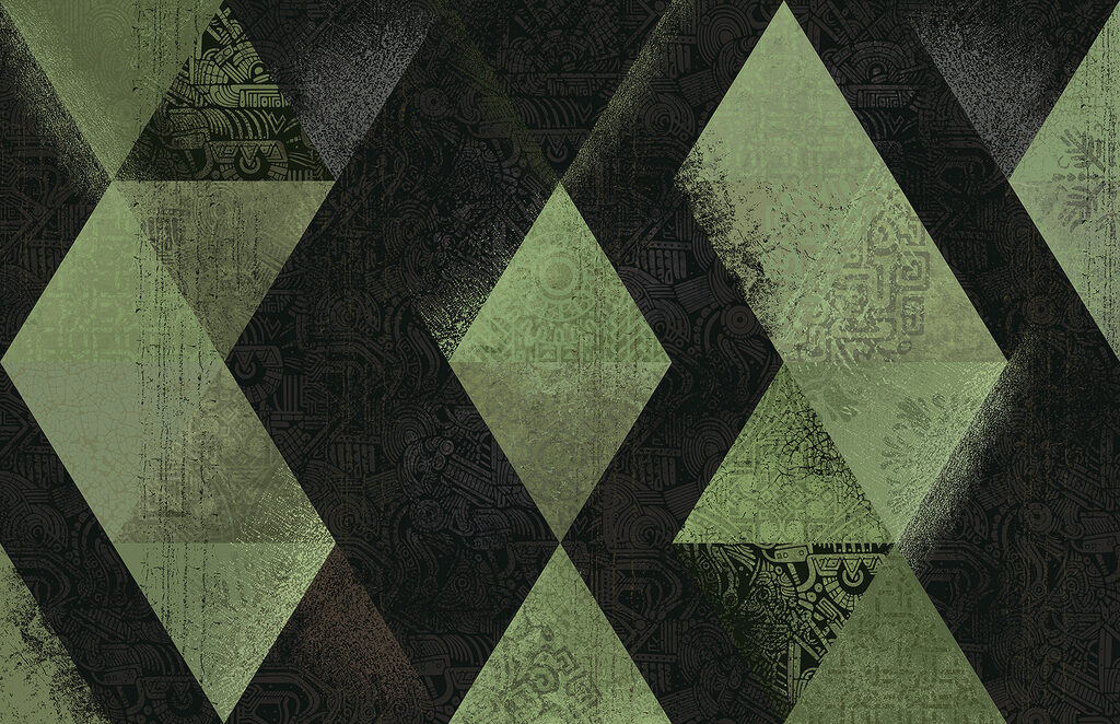Padrão de diamante preto e verde Padrão de diamante preto e verde