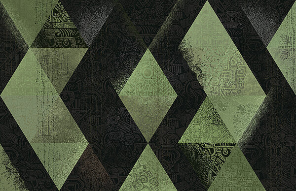 Padrão de diamante preto e verde Padrão de diamante preto e verde