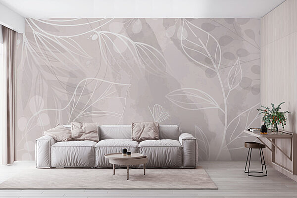 Fundo branco e cinzento com folhas Fundo branco e cinzento com folhas