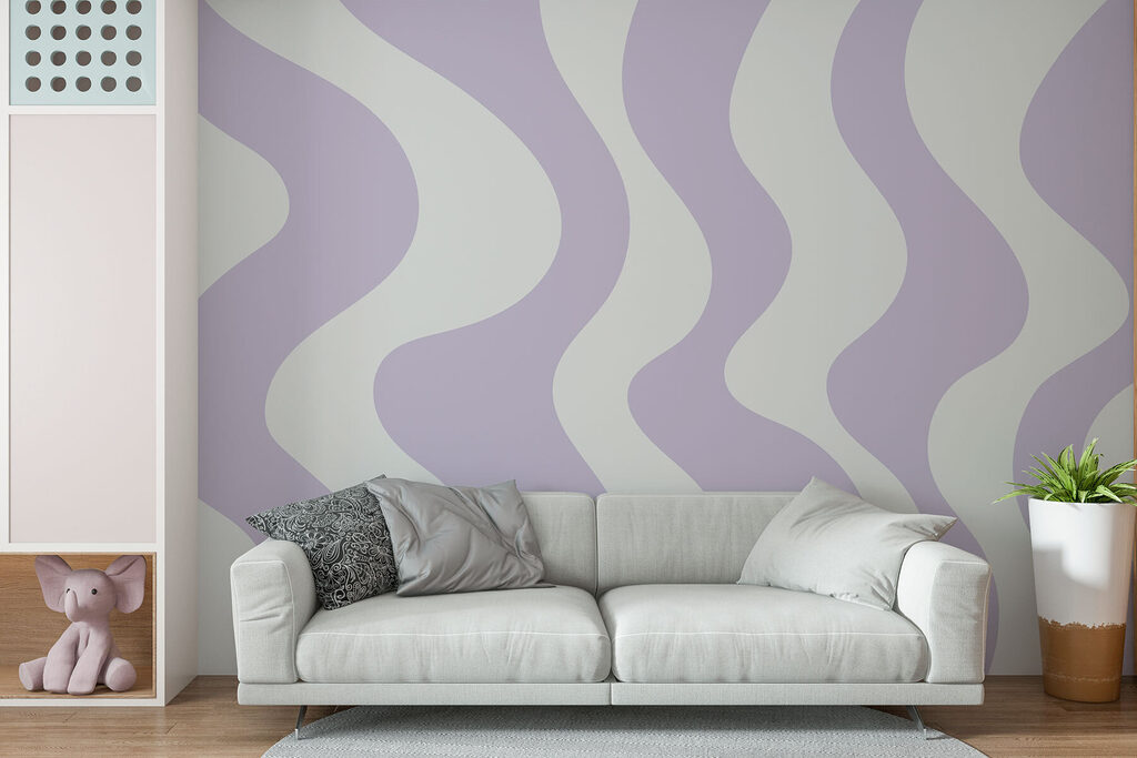 Purple and white wavy lines Purple and white wavy lines