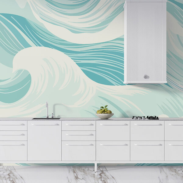 Ondas azuis e brancas Ondas azuis e brancas