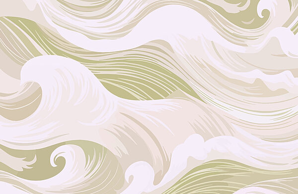 Ondas brancas e verdes Ondas brancas e verdes