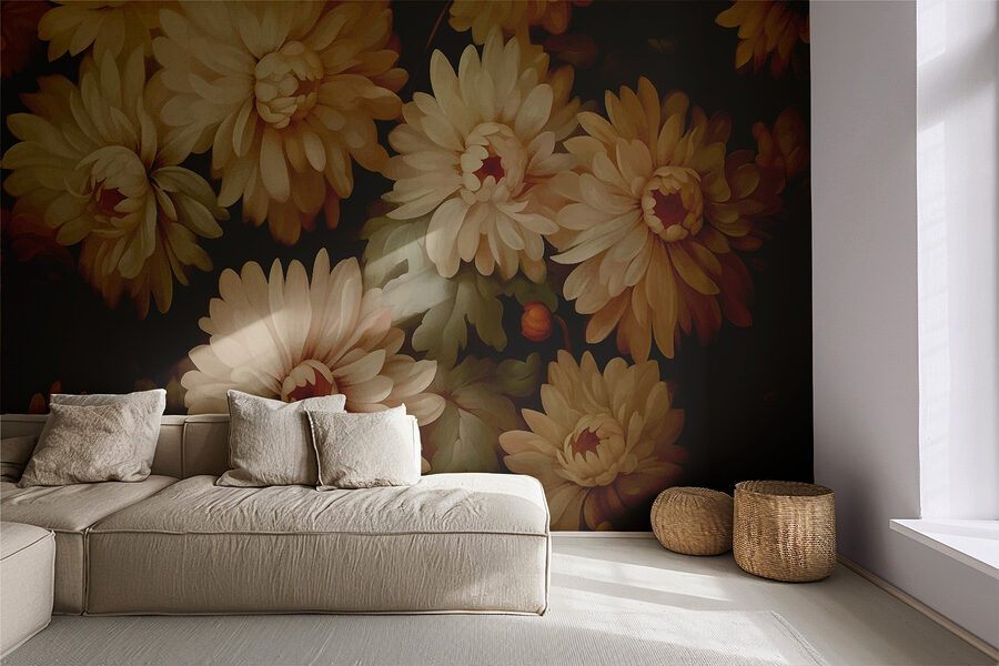 Grande plano de flores