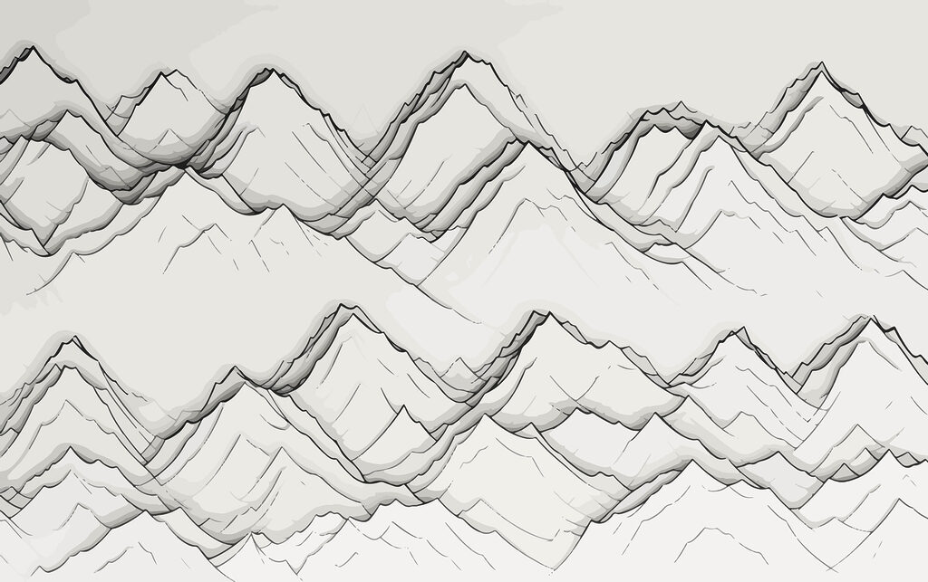 Drawing of mountains