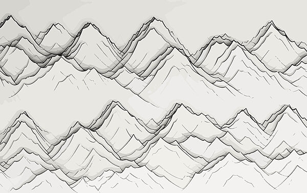 Drawing of mountains