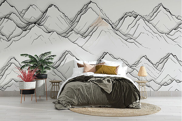 Drawing of mountains