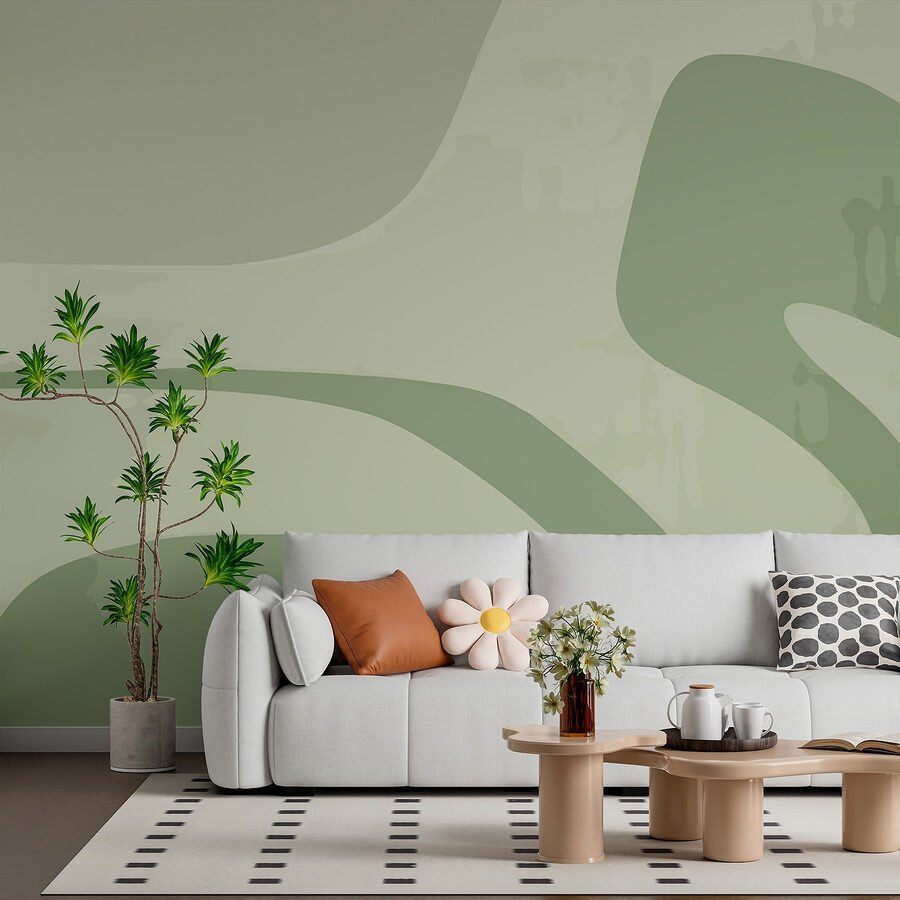 Fundo verde e branco