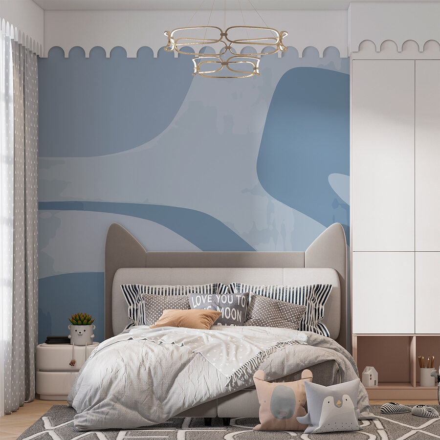 Fundo azul e branco