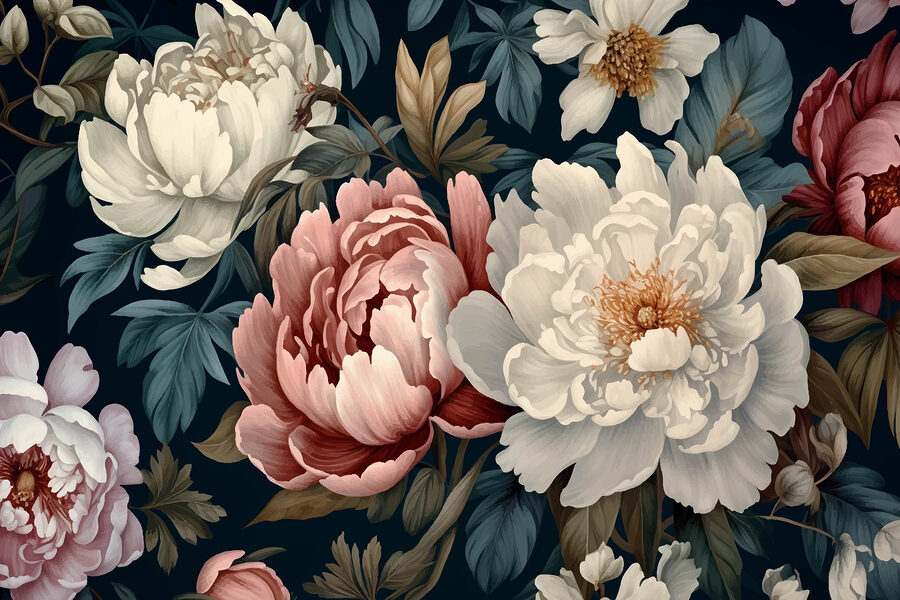 Grande plano de flores