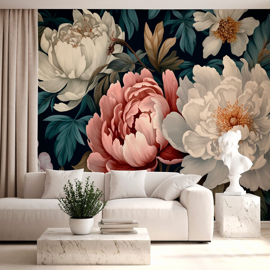 Grande plano de flores