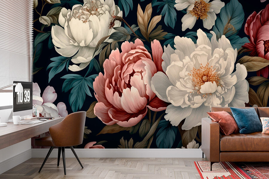 Grande plano de flores
