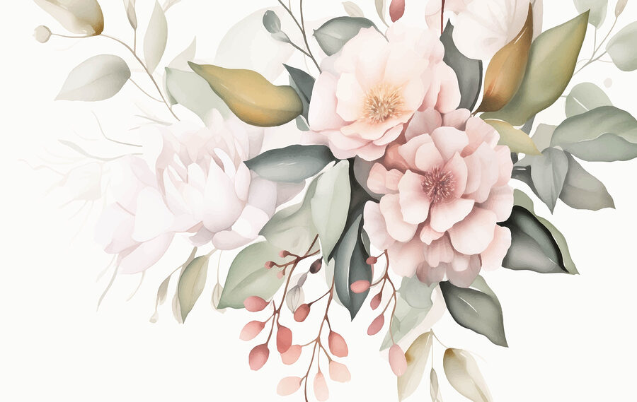 Grande plano de flores