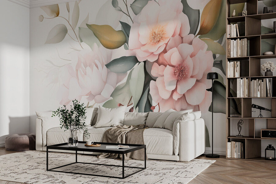 Grande plano de flores