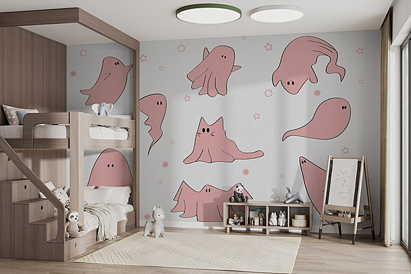 Conjunto de fantasmas cor-de-rosa Conjunto de fantasmas cor-de-rosa