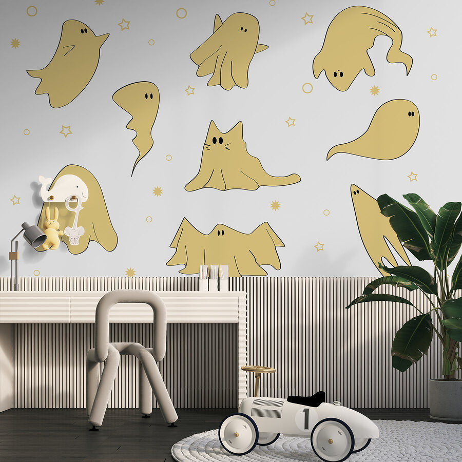 Conjunto de fantasmas de desenhos animados Conjunto de fantasmas de desenhos animados