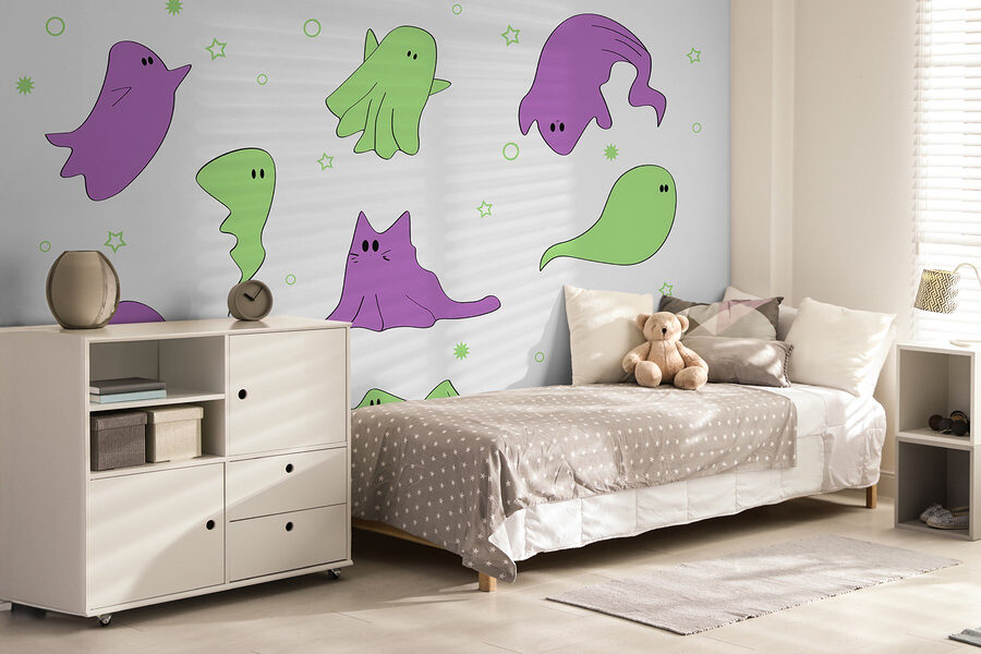 Conjunto de fantasmas de desenhos animados