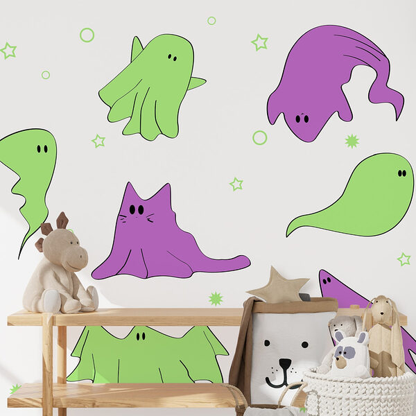 Conjunto de fantasmas de desenhos animados Conjunto de fantasmas de desenhos animados