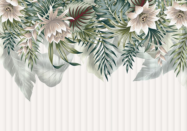 Grande plano de flores e folhas Grande plano de flores e folhas