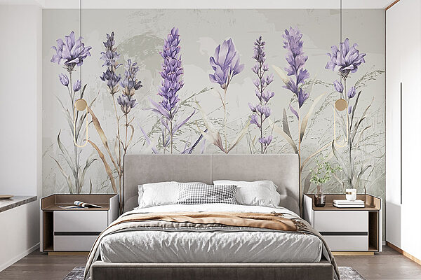 Papel de parede Papel de parede Grande plano de flores (REF: w08346)