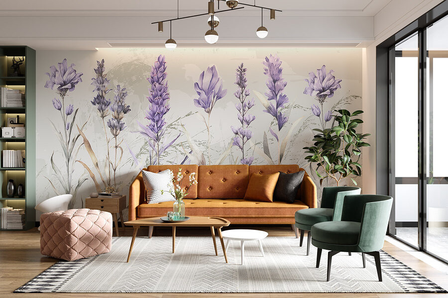 Grande plano de flores
