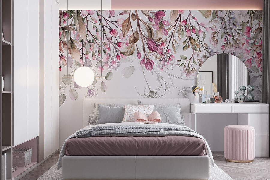 Grande plano de flores
