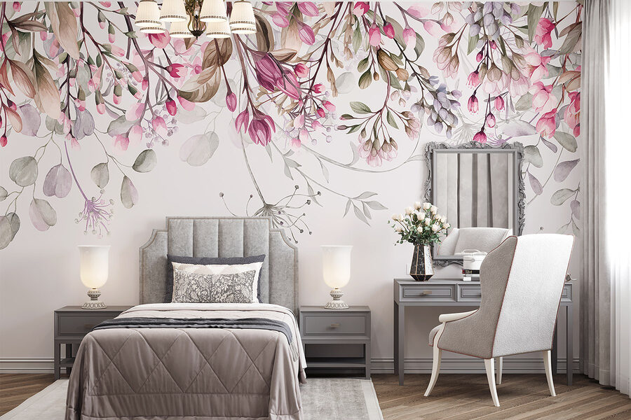 Grande plano de flores