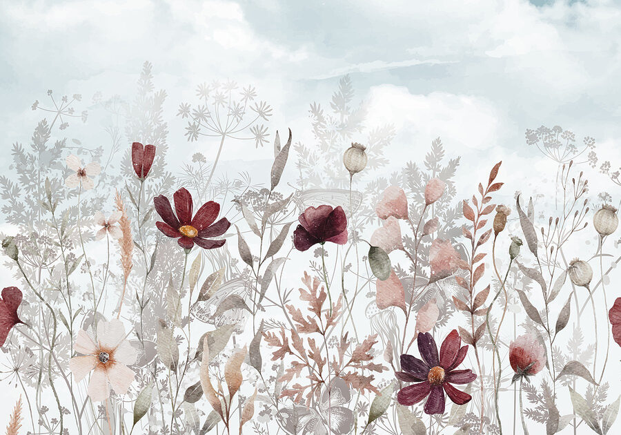 Pintura de flores e plantas