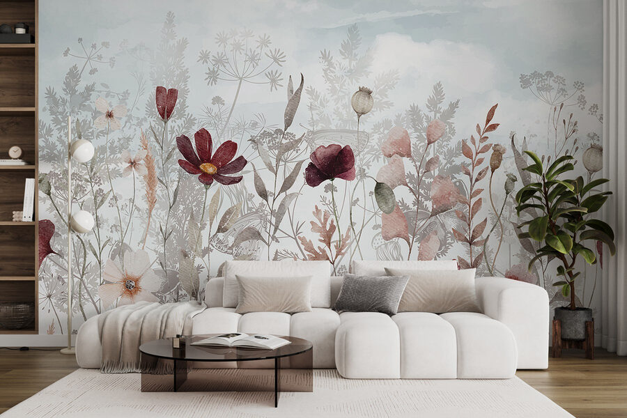 Pintura de flores e plantas