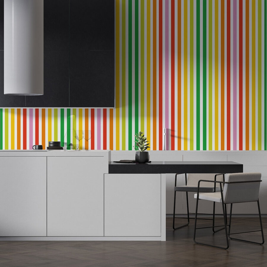 Papel de parede Fundo às riscas coloridas com muitas linhas verticais