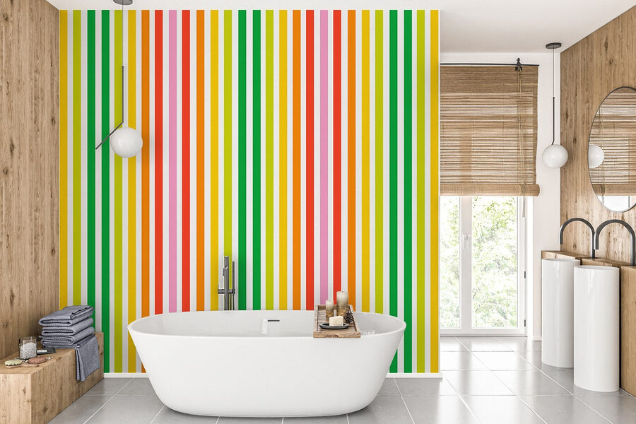 Papel de parede Fundo às riscas coloridas com muitas linhas verticais - Image 2