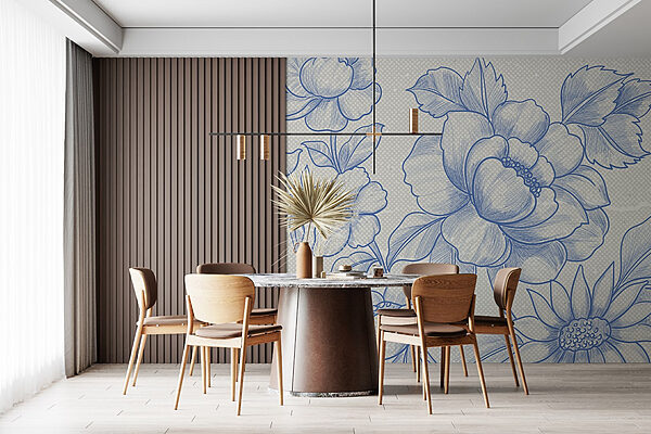 Desenho de flores e folhas Desenho de flores e folhas