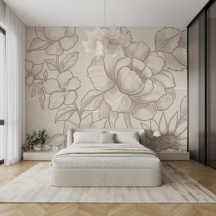 Grande plano de flores