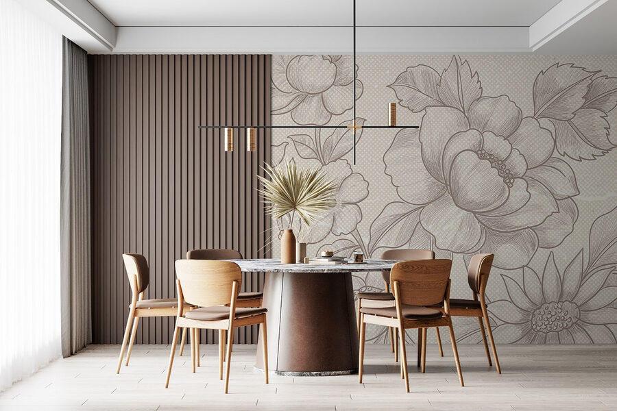 Grande plano de flores
