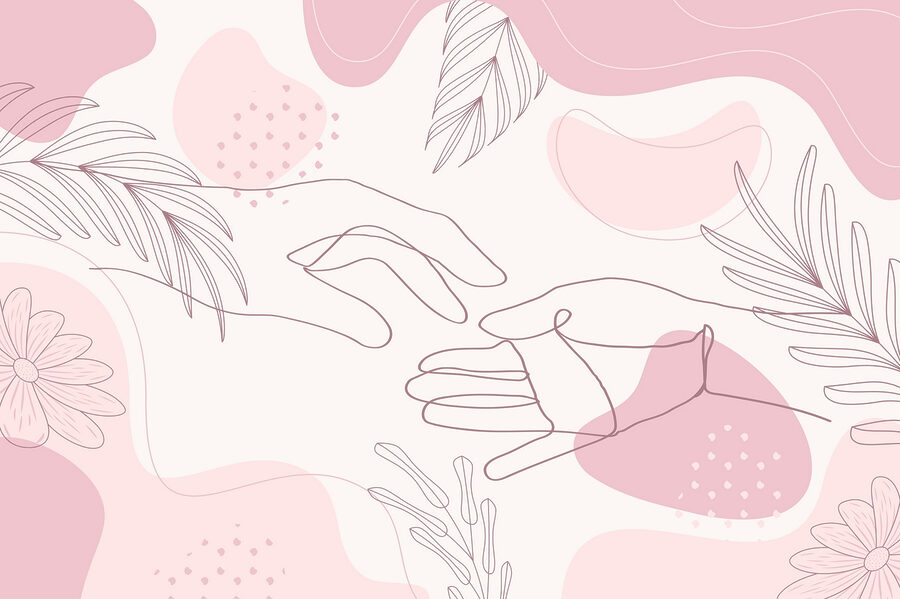 Papel de parede Desenho de duas mãos - Image 3
