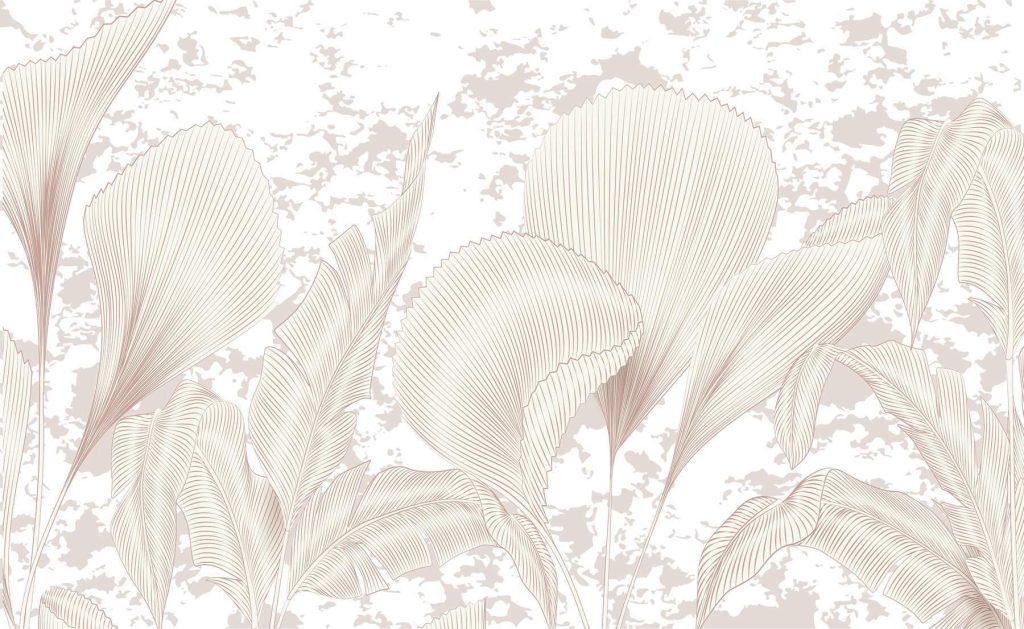 Folhas elegantes em tons suaves Folhas elegantes em tons suaves