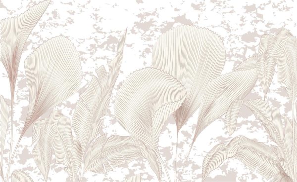Folhas elegantes em tons suaves Folhas elegantes em tons suaves