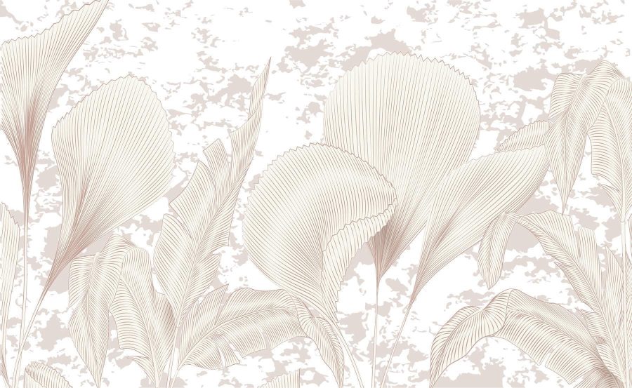 Folhas elegantes em tons suaves Folhas elegantes em tons suaves