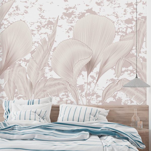 Folhas elegantes em tons suaves Folhas elegantes em tons suaves