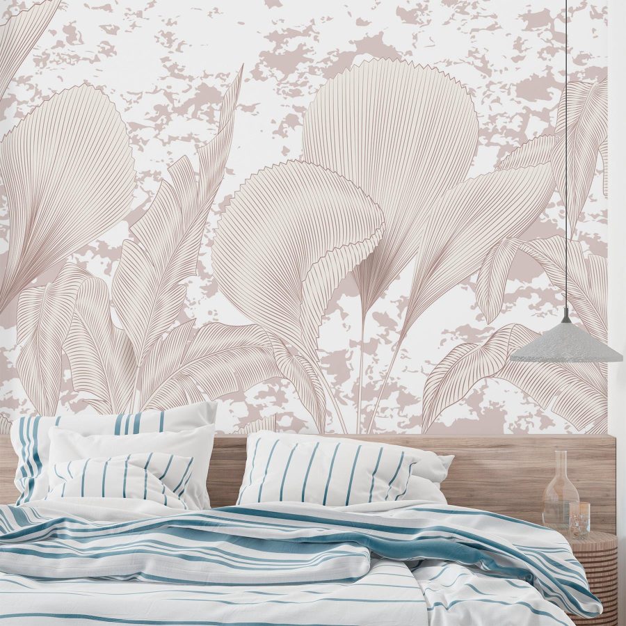 Folhas elegantes em tons suaves Folhas elegantes em tons suaves