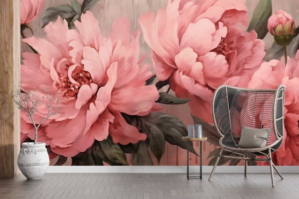Peónias delicadas em suave floração Peónias delicadas em suave floração