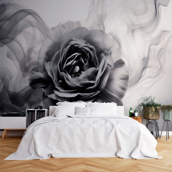 Imagem a preto e branco de uma rosa Imagem a preto e branco de uma rosa