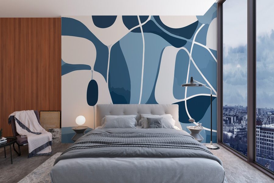 Padrão azul e branco Padrão azul e branco