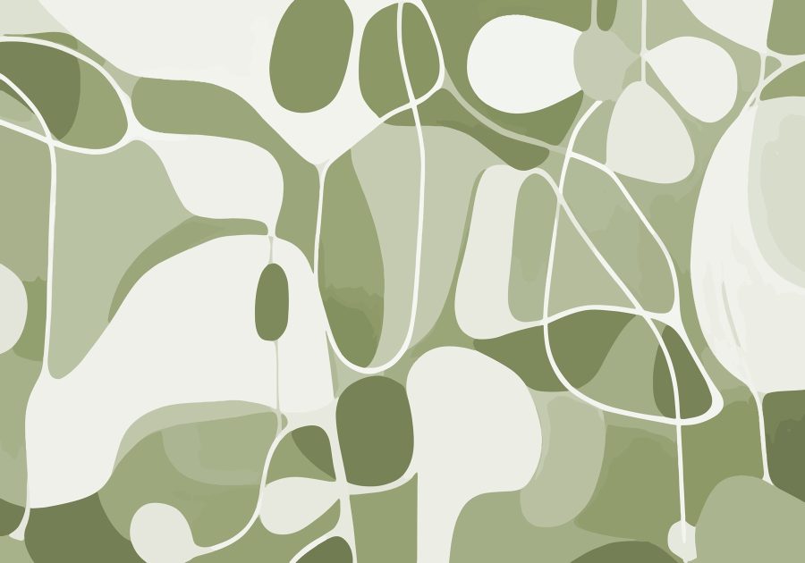 Papel de parede Padrão verde e branco - Image 4