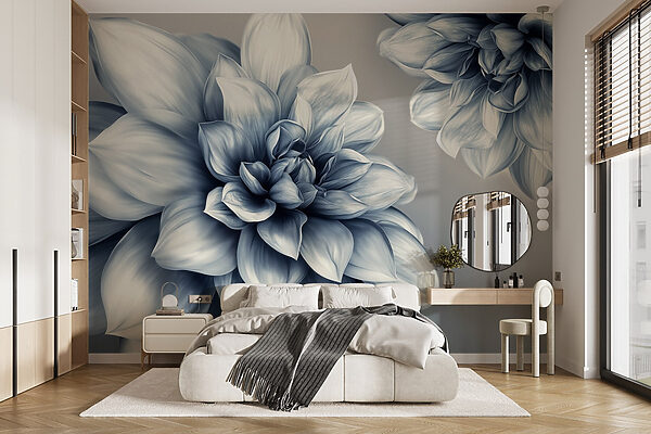 Design floral elegante em tons monocromáticos Design floral elegante em tons monocromáticos