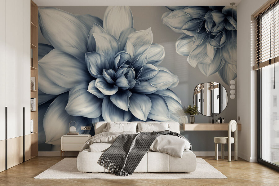 Design floral elegante em tons monocromáticos Design floral elegante em tons monocromáticos