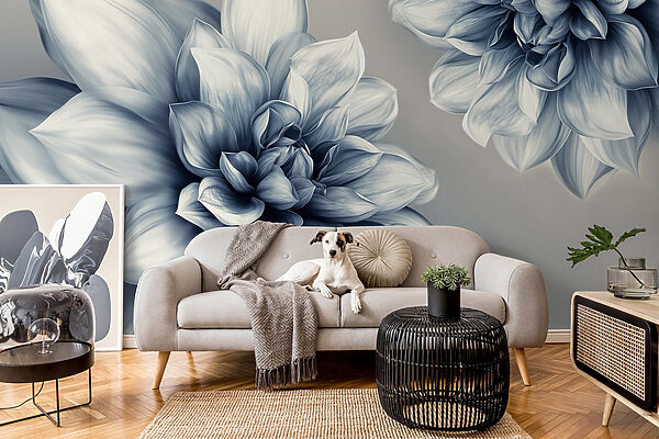 Design floral elegante em tons monocromáticos Design floral elegante em tons monocromáticos