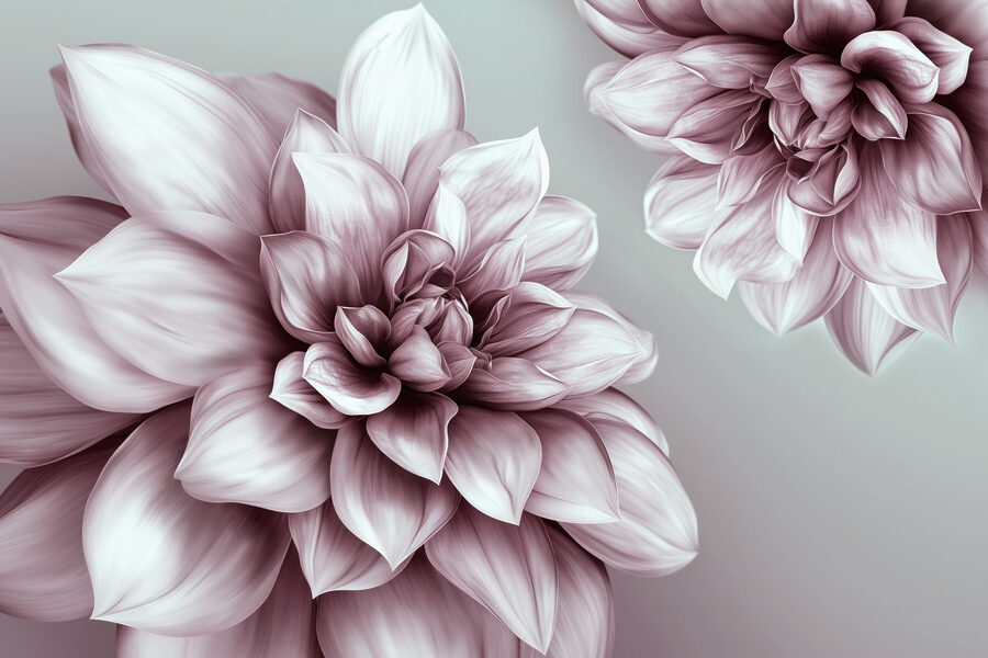 Flores delicadas em tons suaves