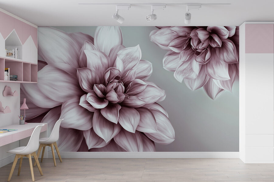Flores delicadas em tons suaves