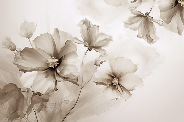 Grupo de flores sobre um fundo branco Grupo de flores sobre um fundo branco