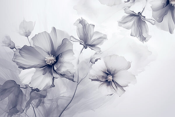 Grupo de flores sobre um fundo branco Grupo de flores sobre um fundo branco